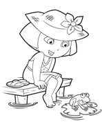 dora with hat