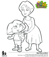 dora coloring pages