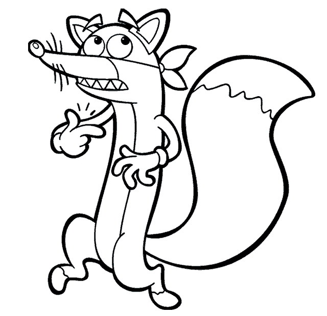 Pictures For Coloring. swiper dora coloring page