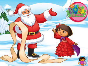 santa and christmas dora pictures