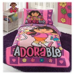 pink dora bedding