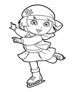 dora on ice skates