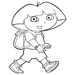 dora coloring page printable thumb