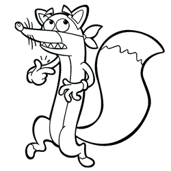 swiper dora coloring page